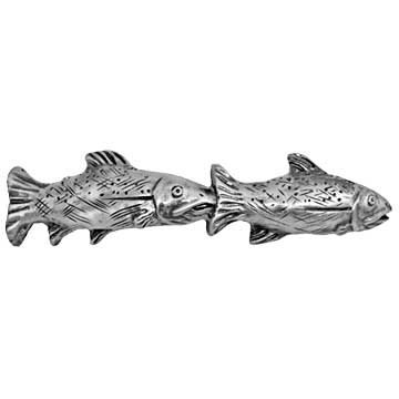 Fish Pair Pull in Pewter