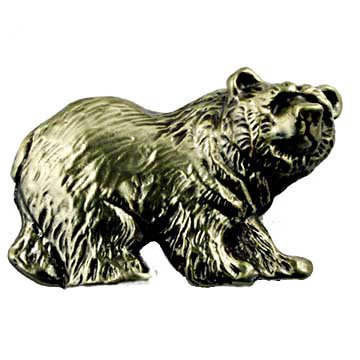 Grizzly Pull in Antique Brass