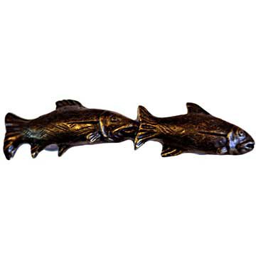 Fish Pair Pull in Bronzed Black
