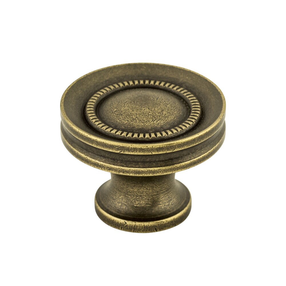 Button Faced 1 1/4" Diameter Mushroom Knob in German Bronze