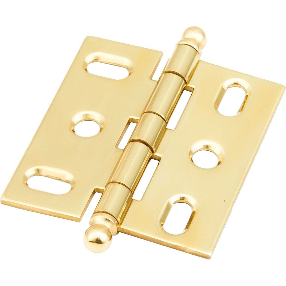 Ball Tip Hinge in Polished Brass