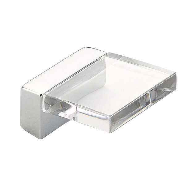 5/8" Centers Angled Square Pull in Chrome Clear