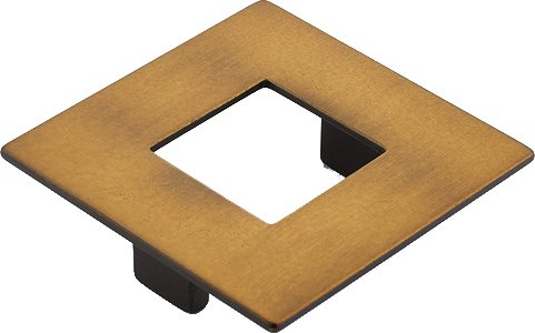 2 1/2" Centers Square Pull in Burnished Bronze
