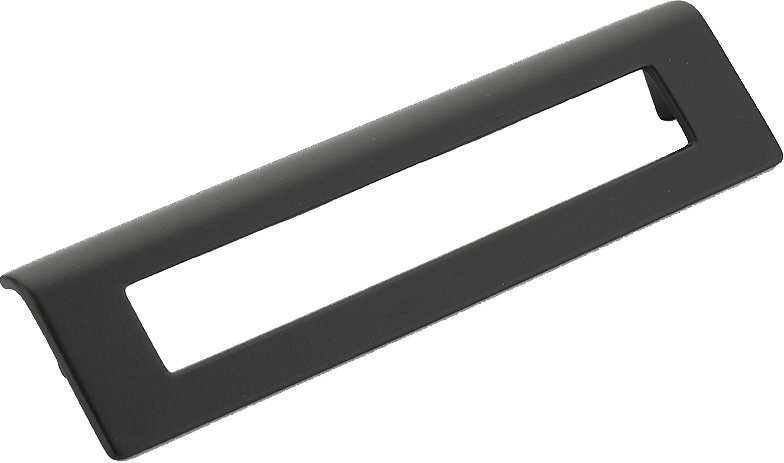 6 1/4" Centers Angled Rectangle Pull in Matte Black
