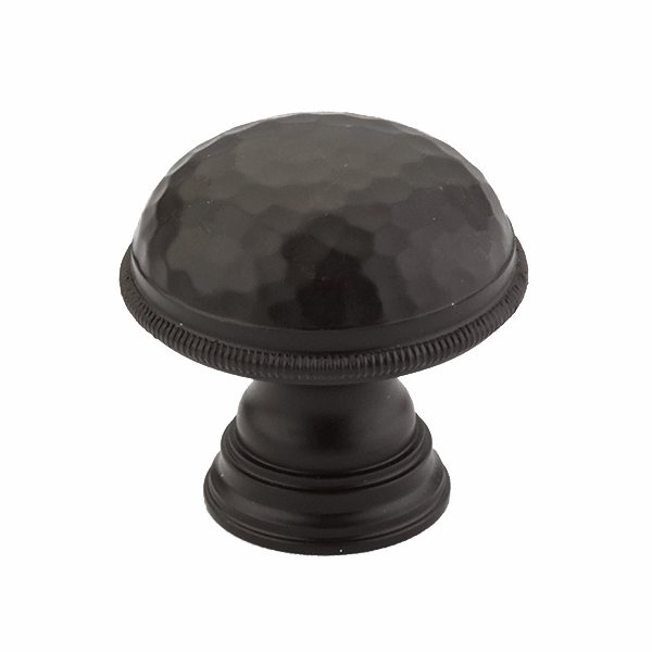 1 1/4" Diameter Hammered Knurled Edge Knob in Oil Rubbed Bronze