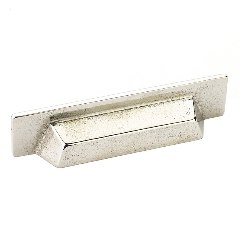 3 3/4" Centers Cup Pull In Polished White Bronze
