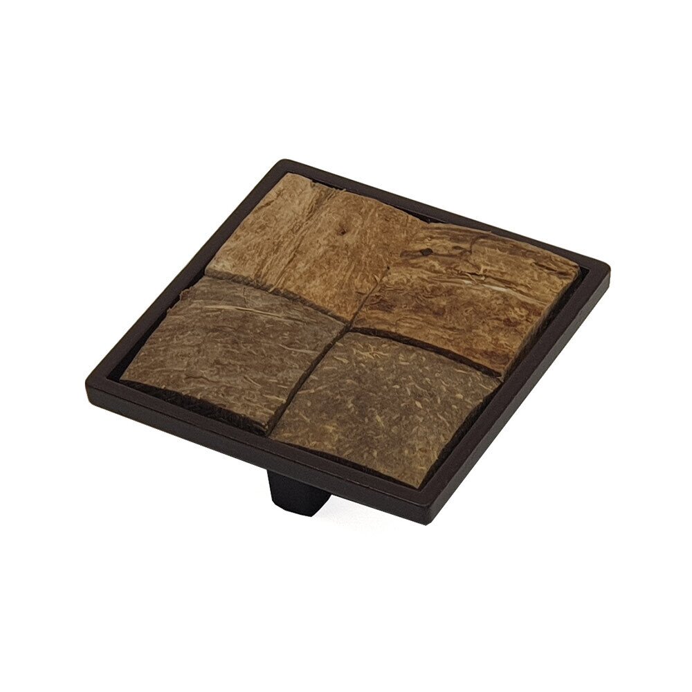 Arma H 1 1/4" Center Square Pull in Brown & Wood