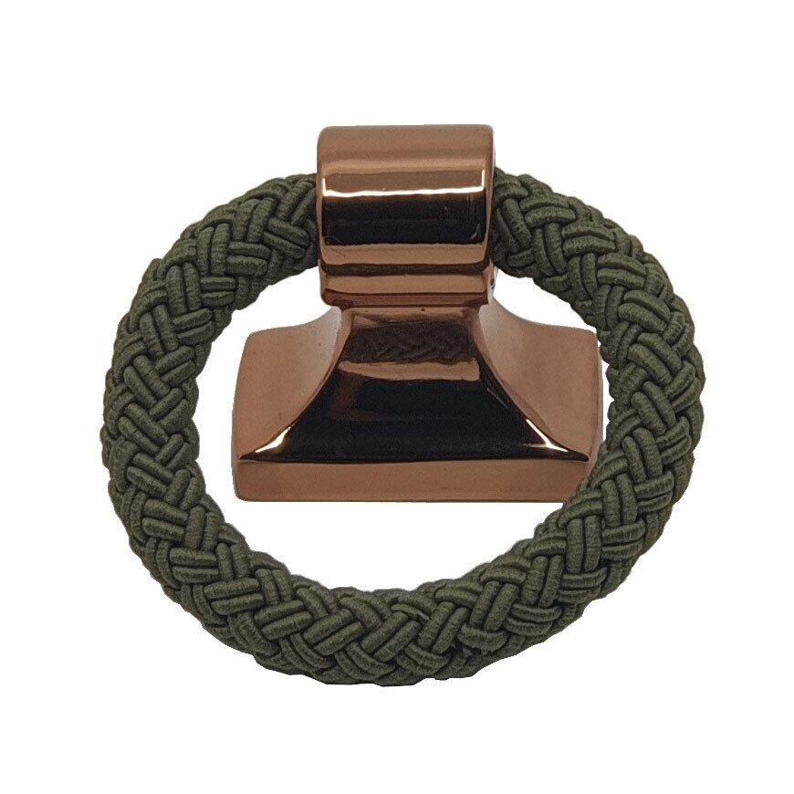 Polo 1 1/4" Center Rope Ring Pull in Rose Gold & Green