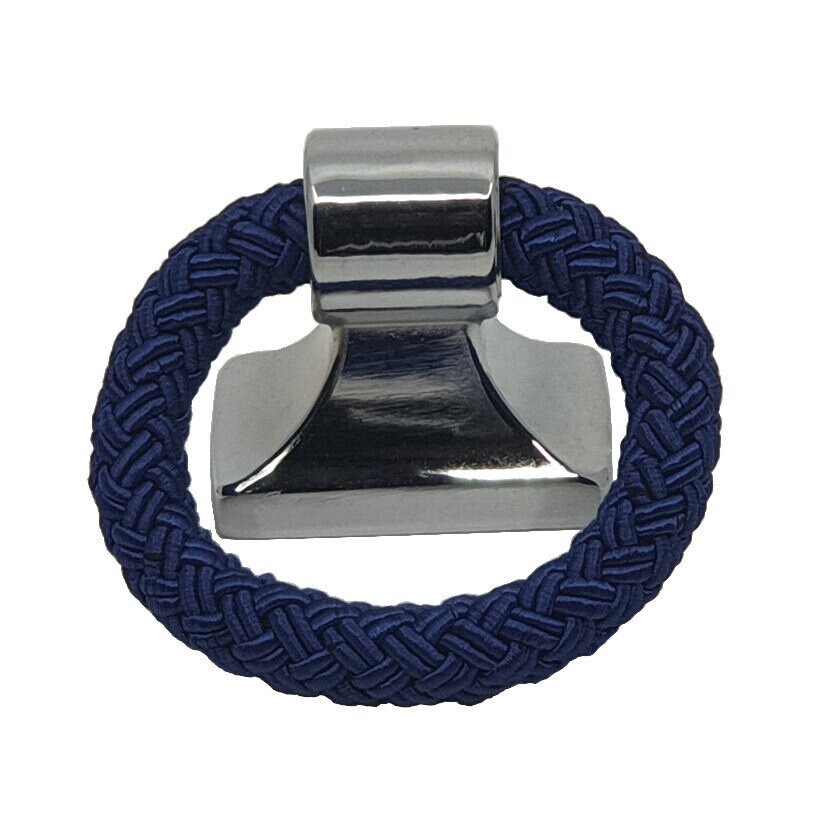 Polo 1 1/4" Center Rope Ring Pull in Chrome & Blue
