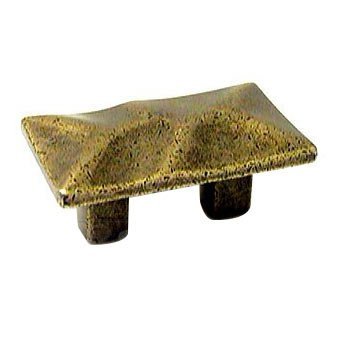 1 1/4" Centers Hammered Pull in Antique Brass
