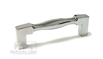 3 3/4" Centers Tapered Bridge Pull in Polished Nickel
