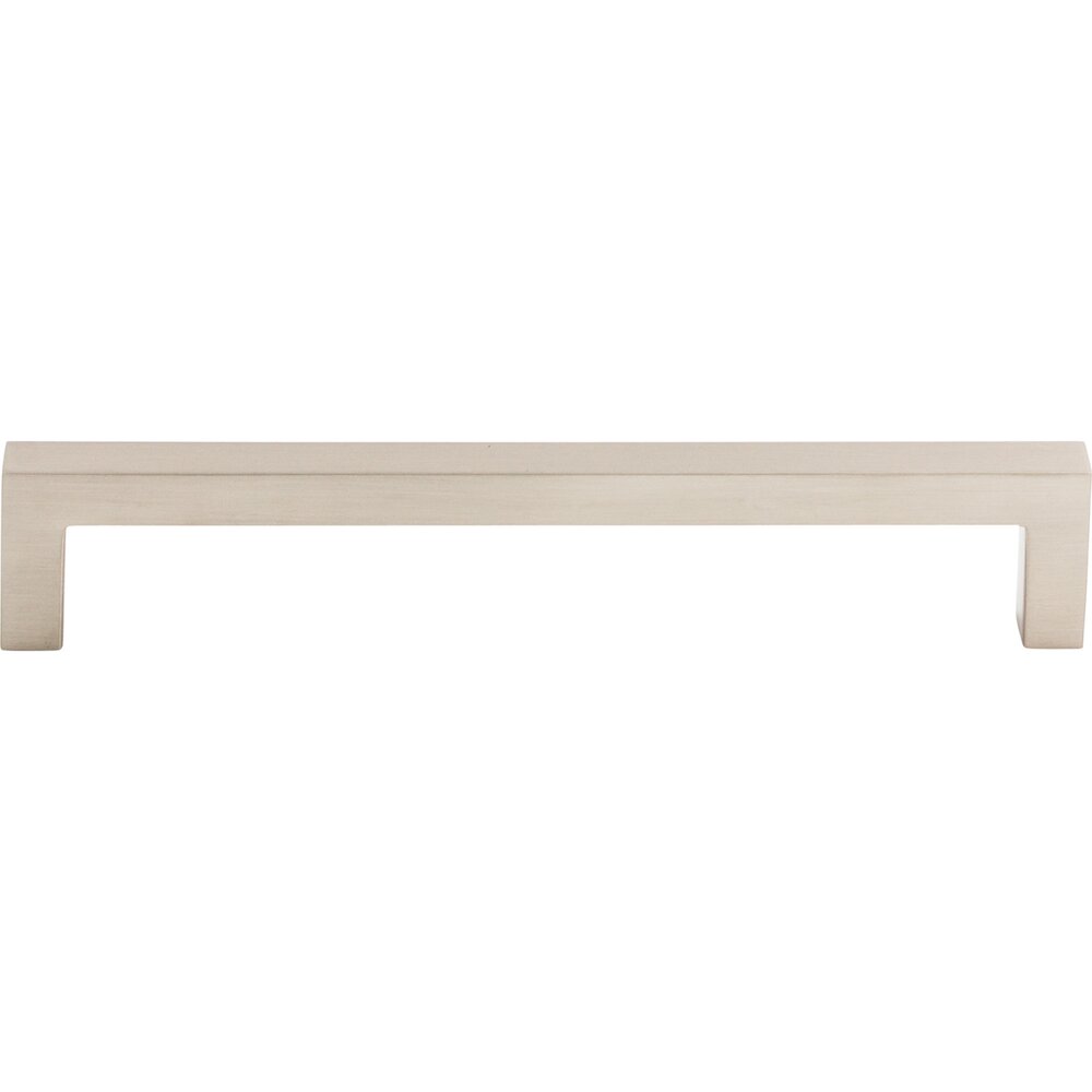Square Bar 6 5/16" Centers Bar Pull in Brushed Satin Nickel