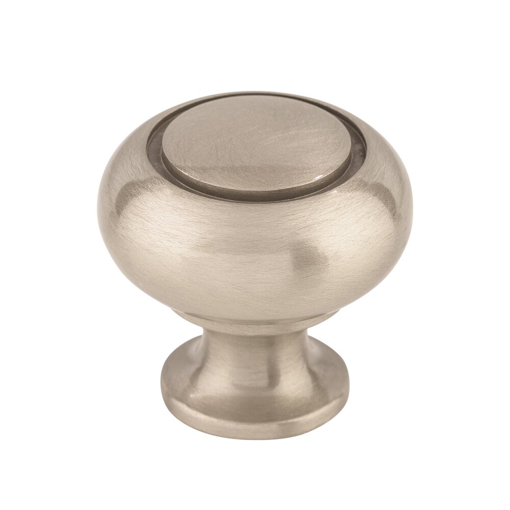 Ring 1 1/4" Diameter Mushroom Knob in Brushed Satin Nickel