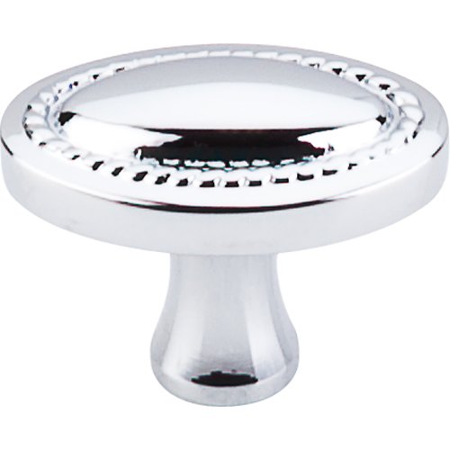 Oval Rope 1 1/4" Long Oval Knob in Polished Chrome
