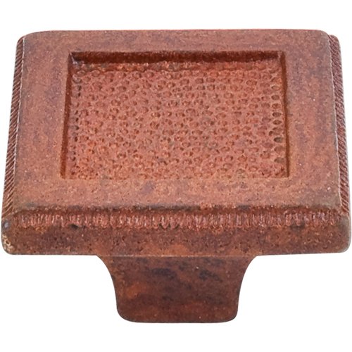 2" (51mm) Square Inset Knob in True Rust