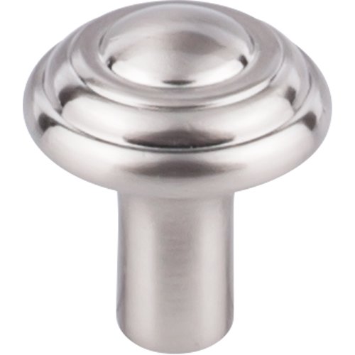 Aspen II Button 1 1/4" Diameter Mushroom Knob in Brushed Satin Nickel