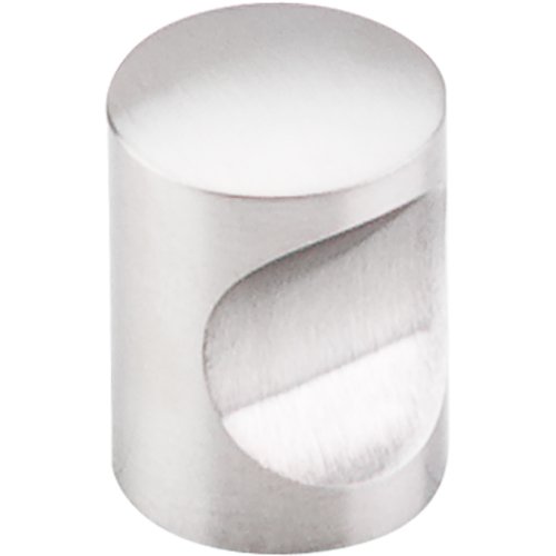 Indent 13/16" Diameter Knob in Brushed Stainless Steel