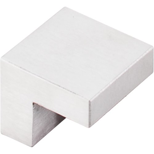 Square Knob 5/8" Centers Brushed Stainless Steel in Brushed Stainless Steel