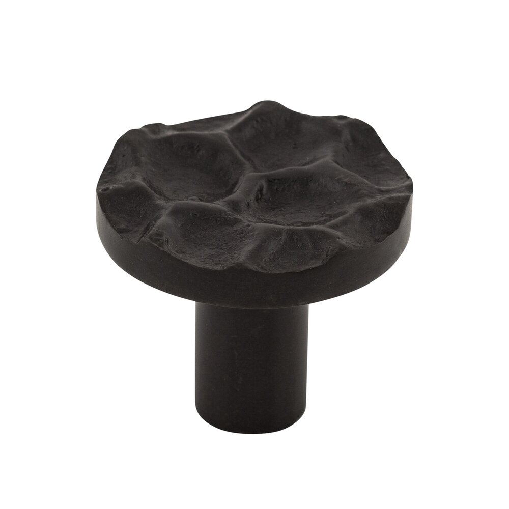 Cobblestone 1 3/8" Diameter Mushroom Knob in Coal Black