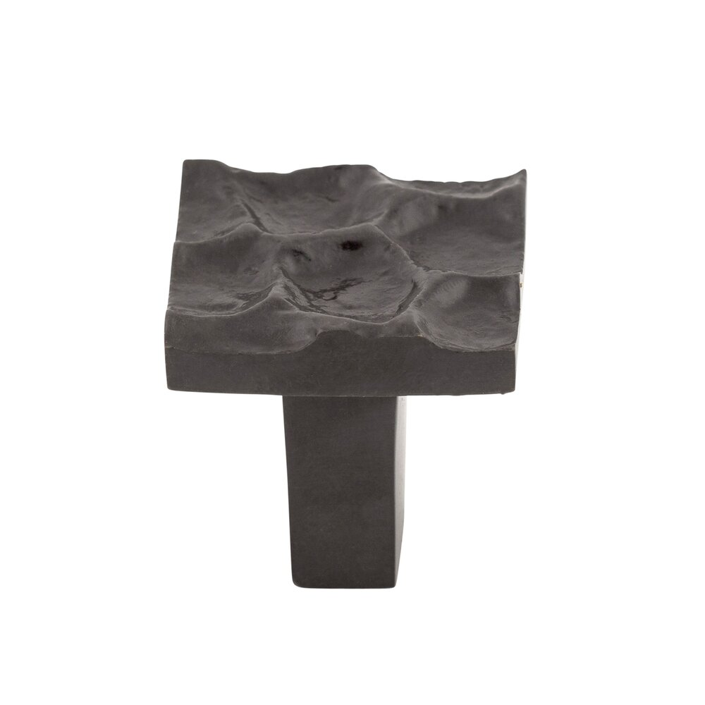 Cobblestone 1 1/8" Long Square Knob in Coal Black