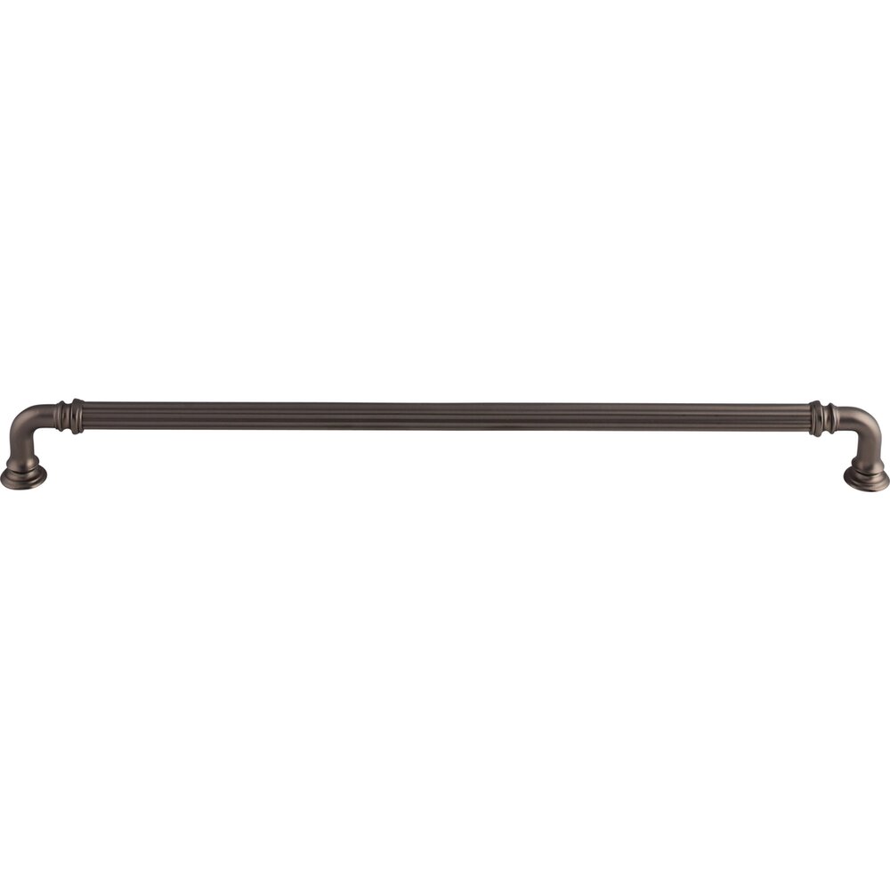 Reeded 12" Centers Bar Pull in Ash Gray