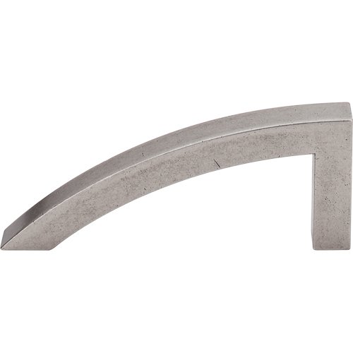 Sloped 3 7/8" Centers Bar Pull in Pewter Antique
