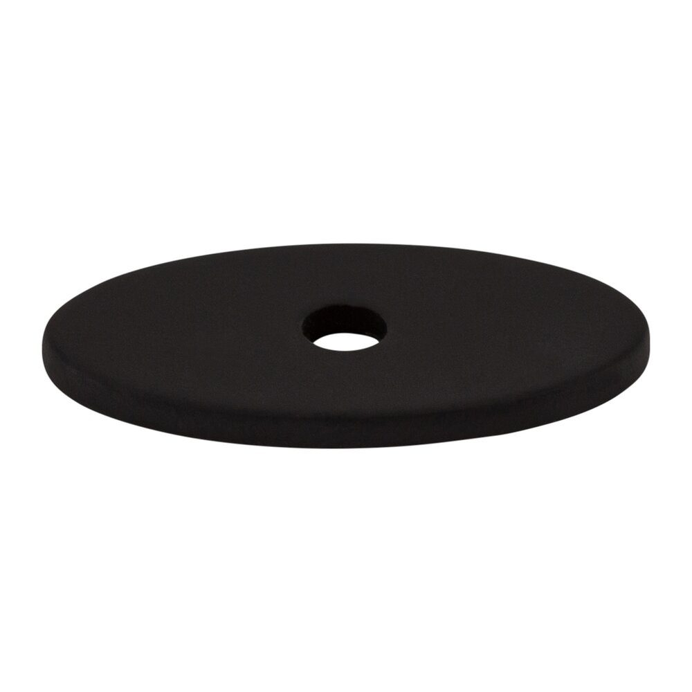 Oval 1 1/4" Knob Backplate in Flat Black