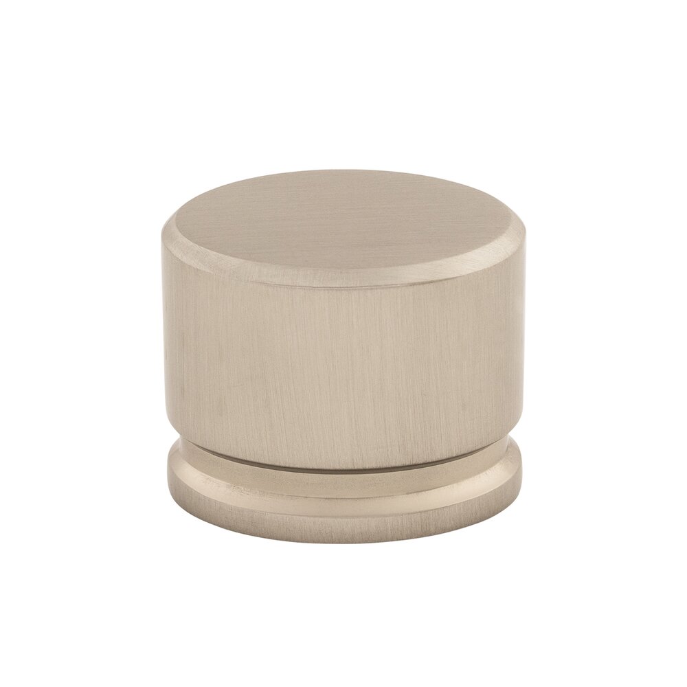 Oval 1 3/8" Long Knob in Brushed Satin Nickel