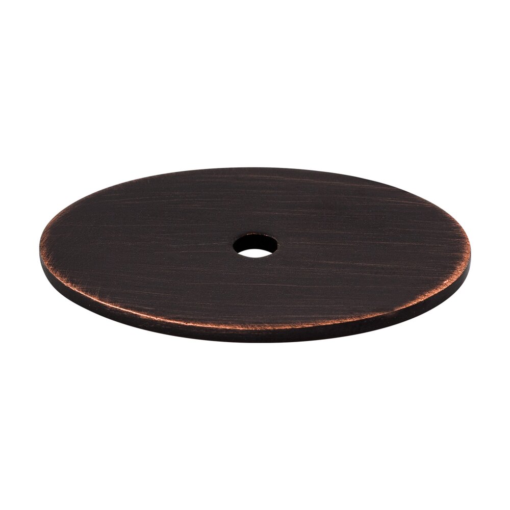 Oval 1 3/4" Knob Backplate in Tuscan Bronze