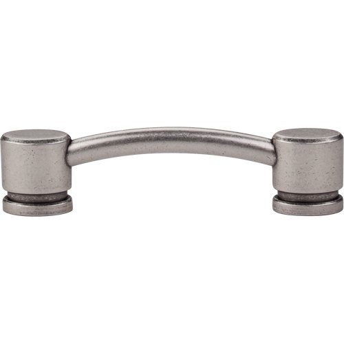 Oval Thin 3 3/4" Centers Bar Pull in Pewter Antique