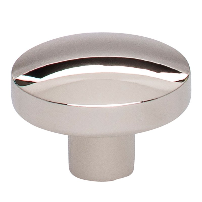Hillmont 1 3/8" Long Oval Knob in Polished Nickel
