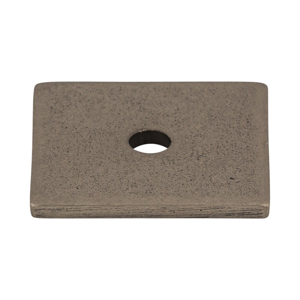 Square 1" Knob Backplate in Pewter Antique