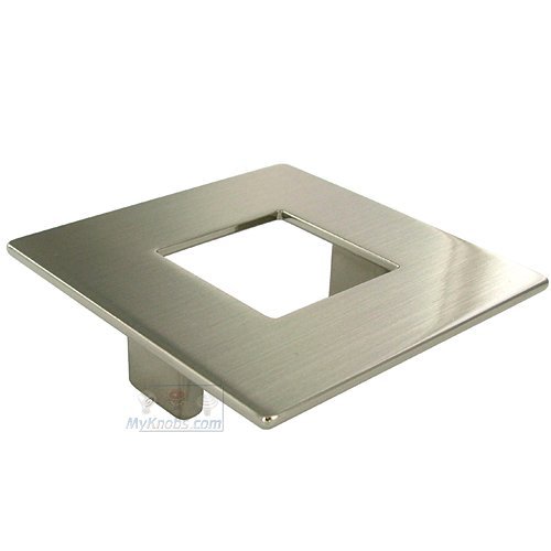 Square Pull With Hole 64mm in Satin Nickel