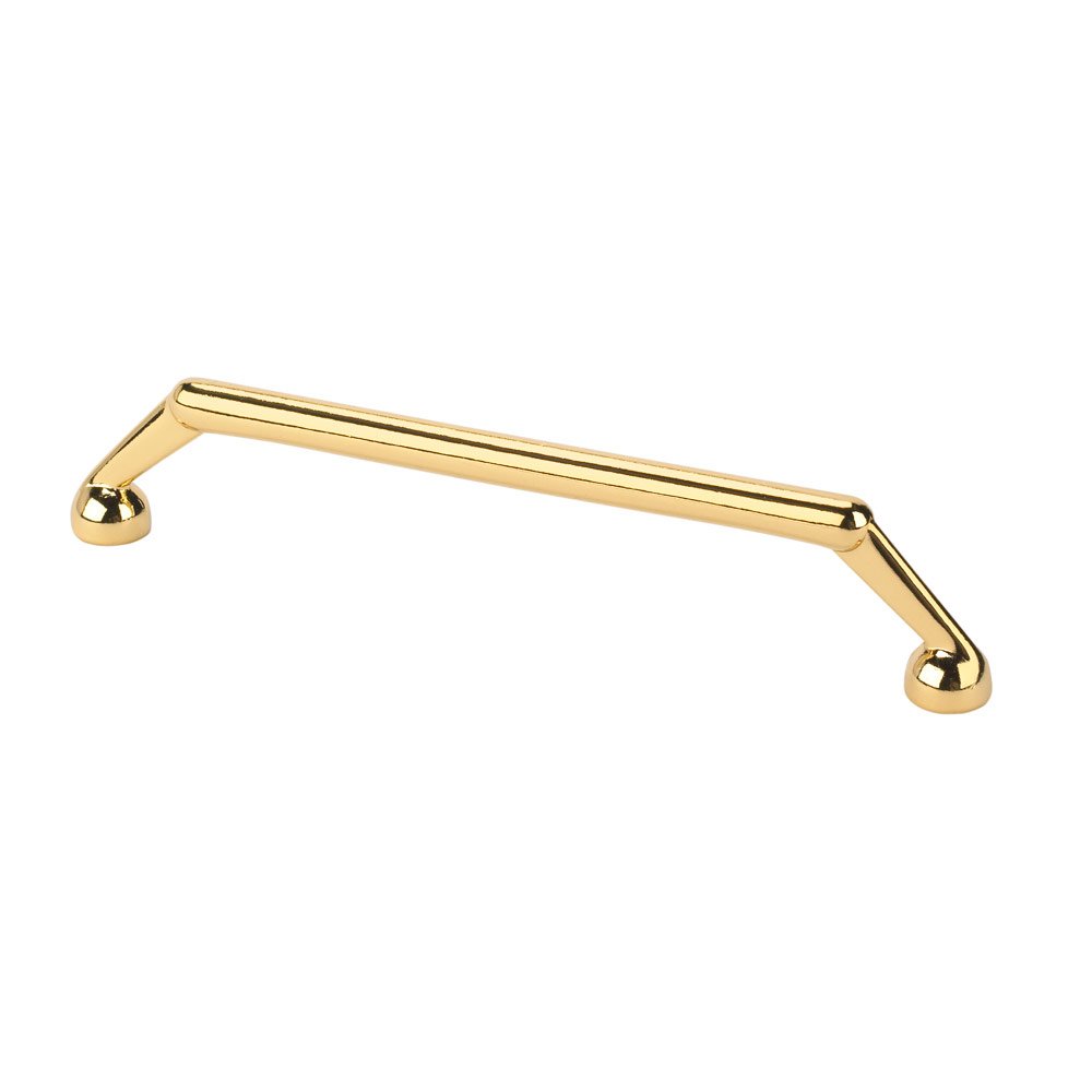 5" Centers Thin Modern Pull - Round Base in Gold