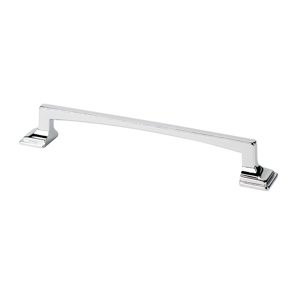 5" Centers Thin Square Transitional Cabinet Pull in Chrome