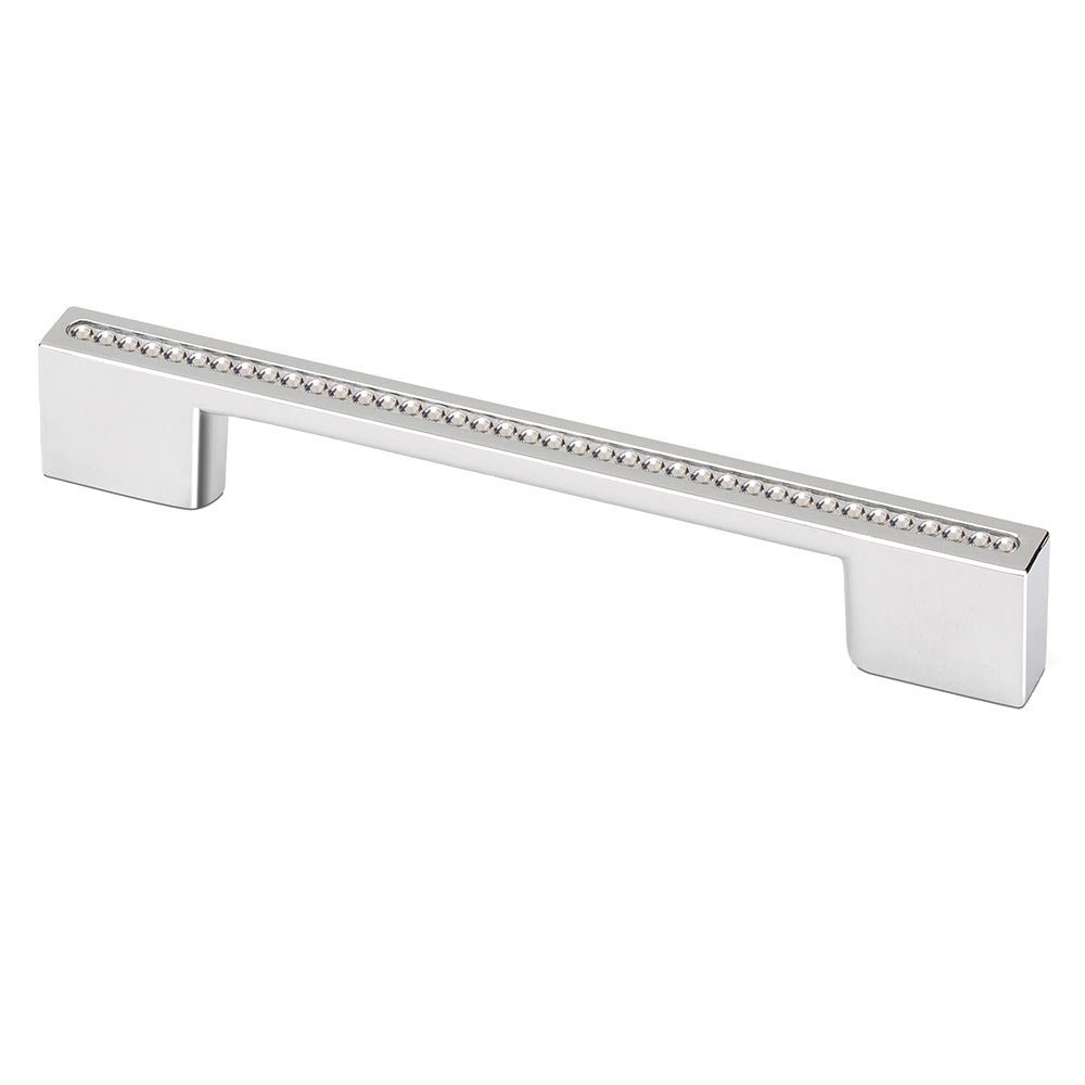 3 7/8" & 5" Centers Rectangular Pull Chrome with and Swarovski Crystals