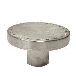 2" (51mm) Spotted Circular Knob in Brushed Nickel