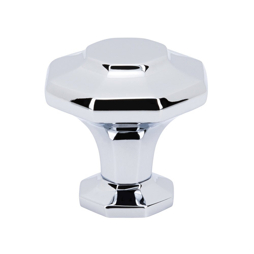 1 3/8" Long Octagon Knob in Polished Chrome