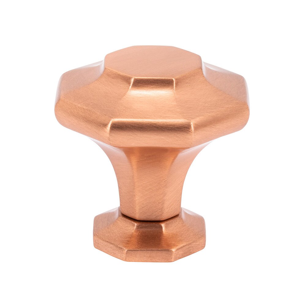 1 3/8" Long Octagon Knob in Satin Copper