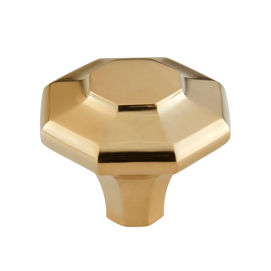 1 5/8" Long Octagon Knob in Unlacquered Brass