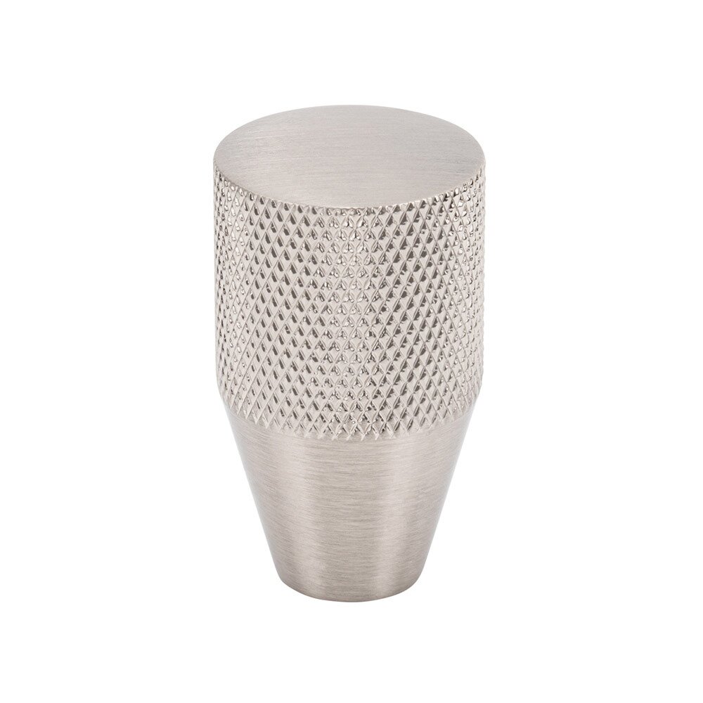 3/4" Conical Knurled Knob in Brushed Satin Nickel