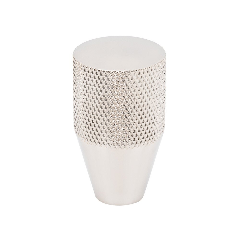 3/4" Conical Knurled Knob in Polished Nickel