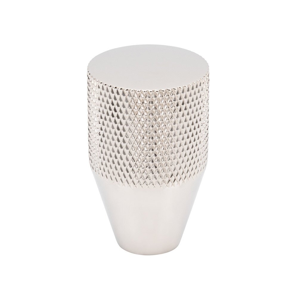 13/16" Conical Knurled Knob in Polished Nickel