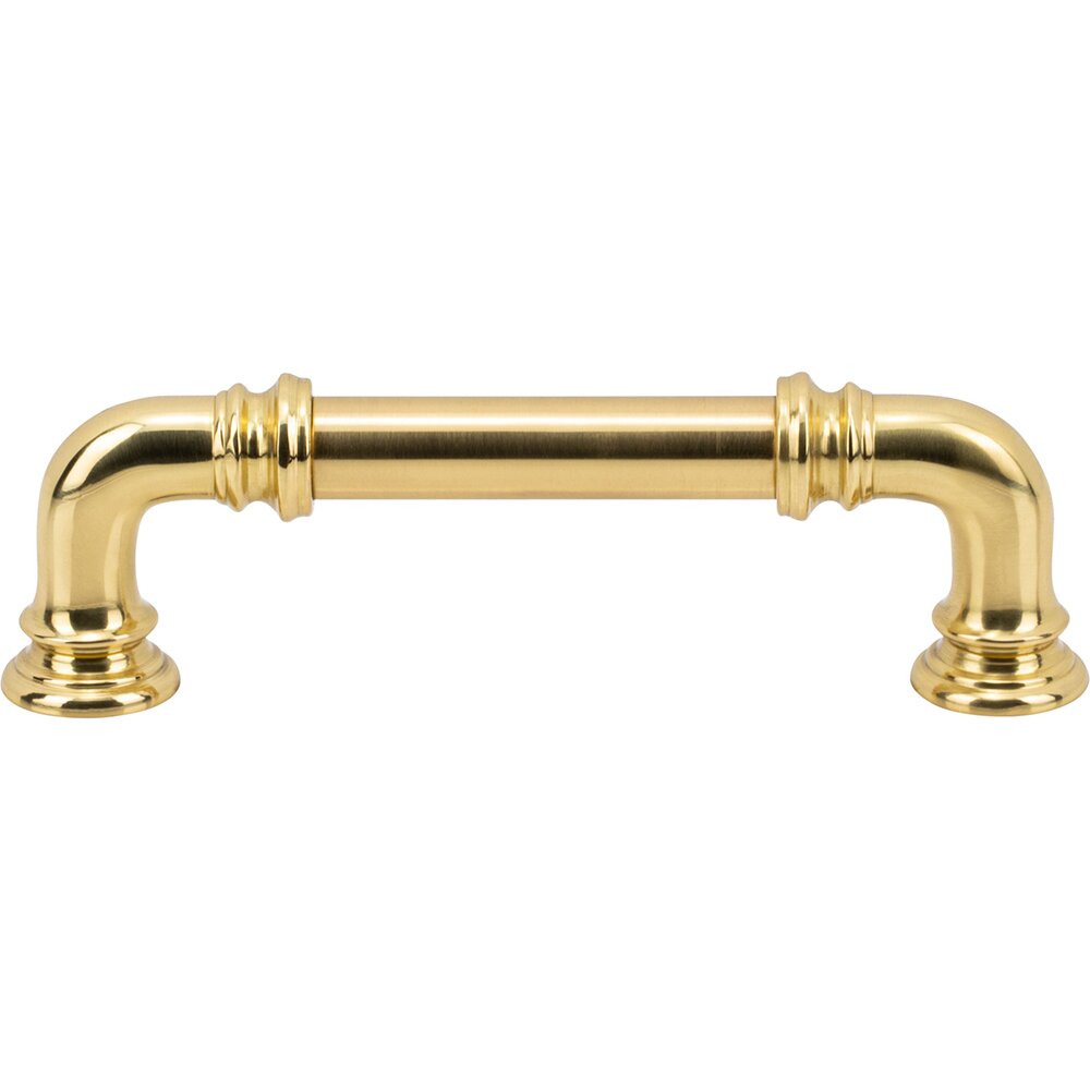 3 3/4" Centers D Handle in Polished Brass