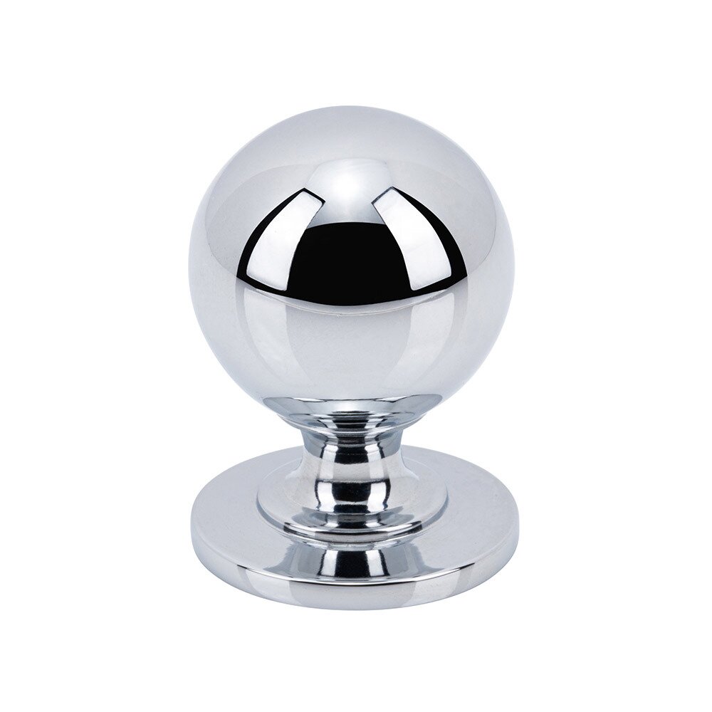 1" Round Smooth Knob in Polished Chrome
