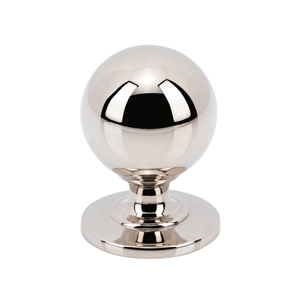 1" Round Smooth Knob in Polished Nickel