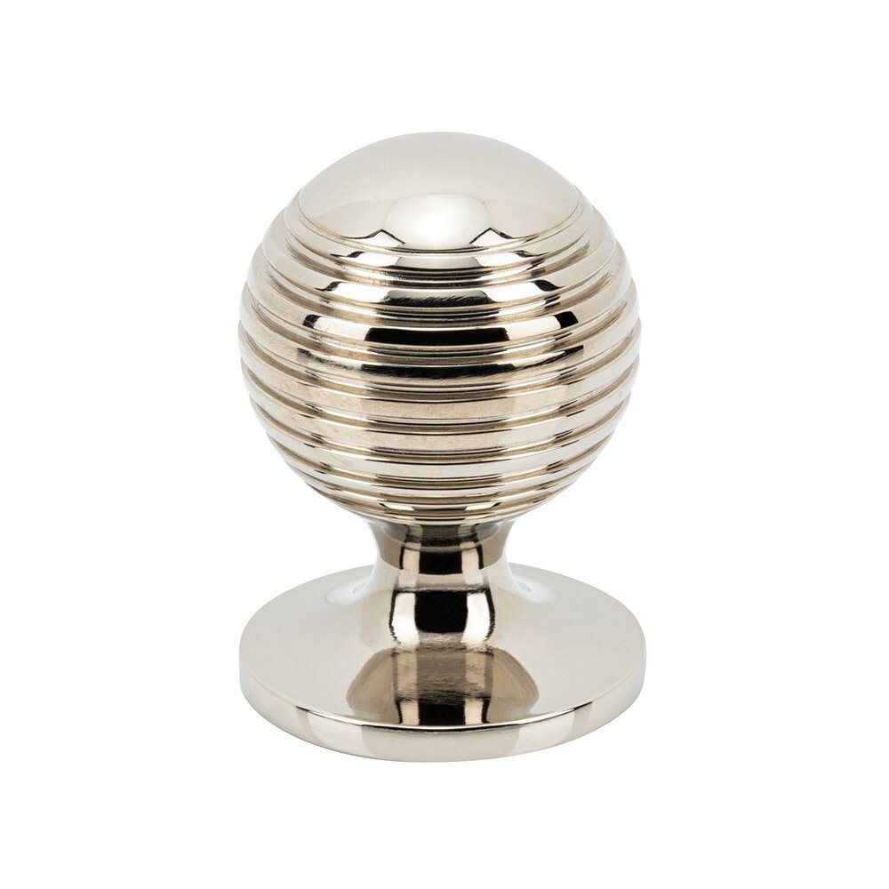 1" Round Rimmed Knob in Polished Nickel