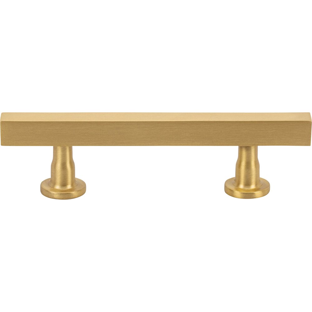 3" Centers Square Bar Pull in Satin Brass
