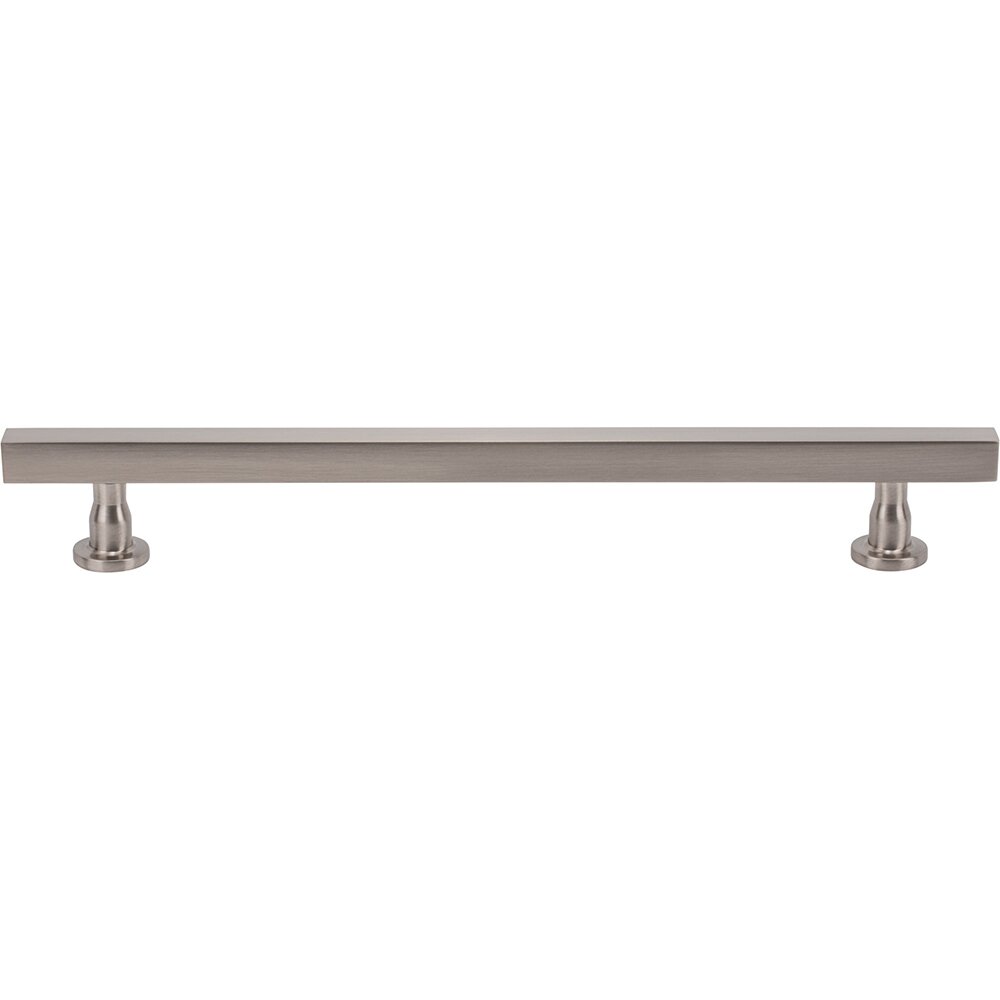 7 9/16" Centers Square Bar Pull in Brushed Satin Nickel