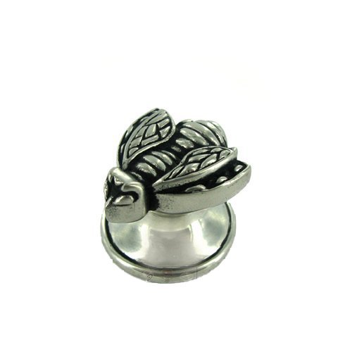 Small Bumble Bee Knob in Antique Silver